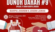 Aksi Donor Darah #9 di HUT ke-11 Bakpia Jogkem Grup