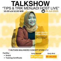 Talkshow Spesial JPN Academy: Kupas Tuntas Rahasia Jadi Host Live Profesional Bareng Miss Dhey!